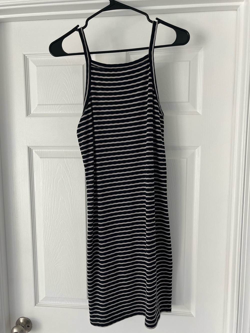 Vero Moda Black and White Striped Mini Tank Dress - Picture 2 of 3